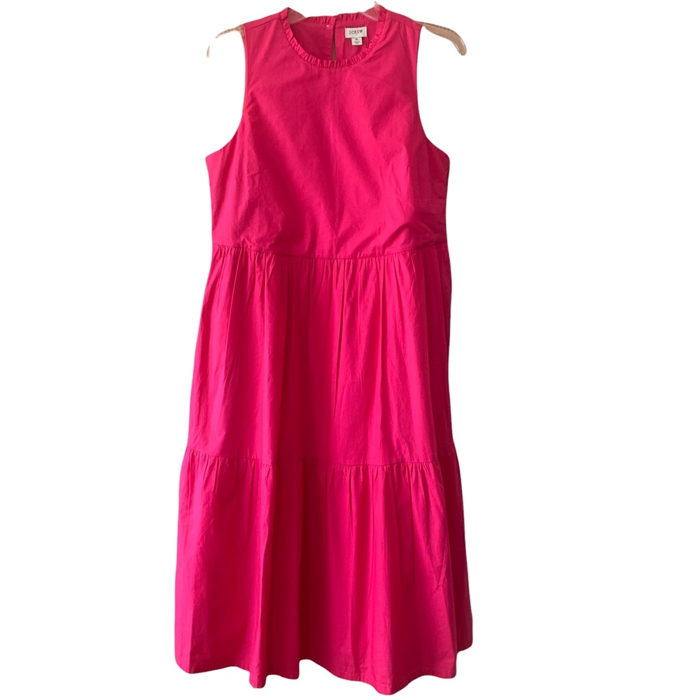 J. Crew Factory Sleeveless Pink Tiered Dress
